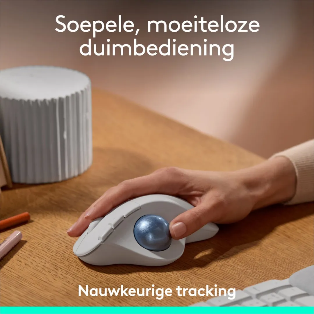 Logitech Ergo M575S Draadloze Muis - Wit