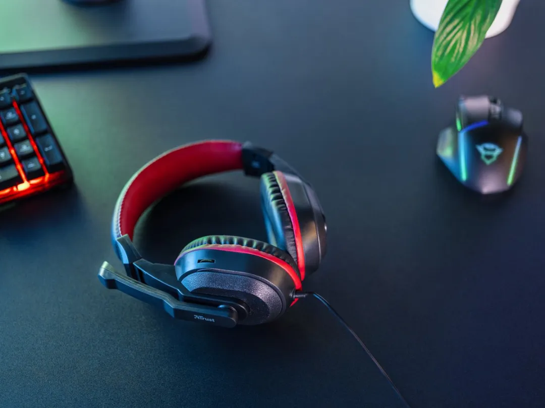 Trust 21953 Headset - Microfoon - Zwart/Rood