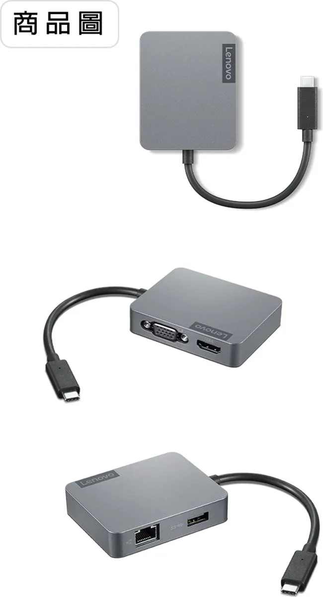 Lenovo 4X91A30366 Docking Station - Grijs