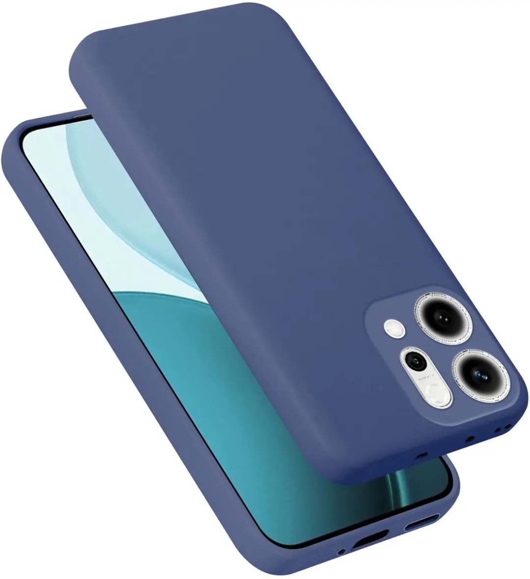 Cadorabo Hoesje geschikt voor OPPO Reno 14 Case in Liquid Blauw Beschermhoes gem
