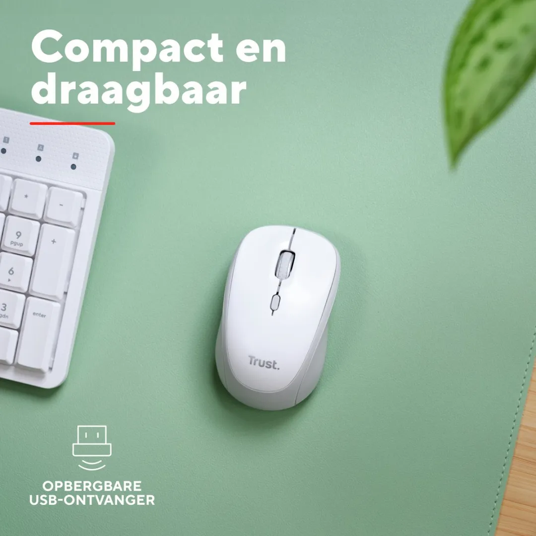 Trust Yvi+ Bluetooth Draadloze Muis 25454 - Wit