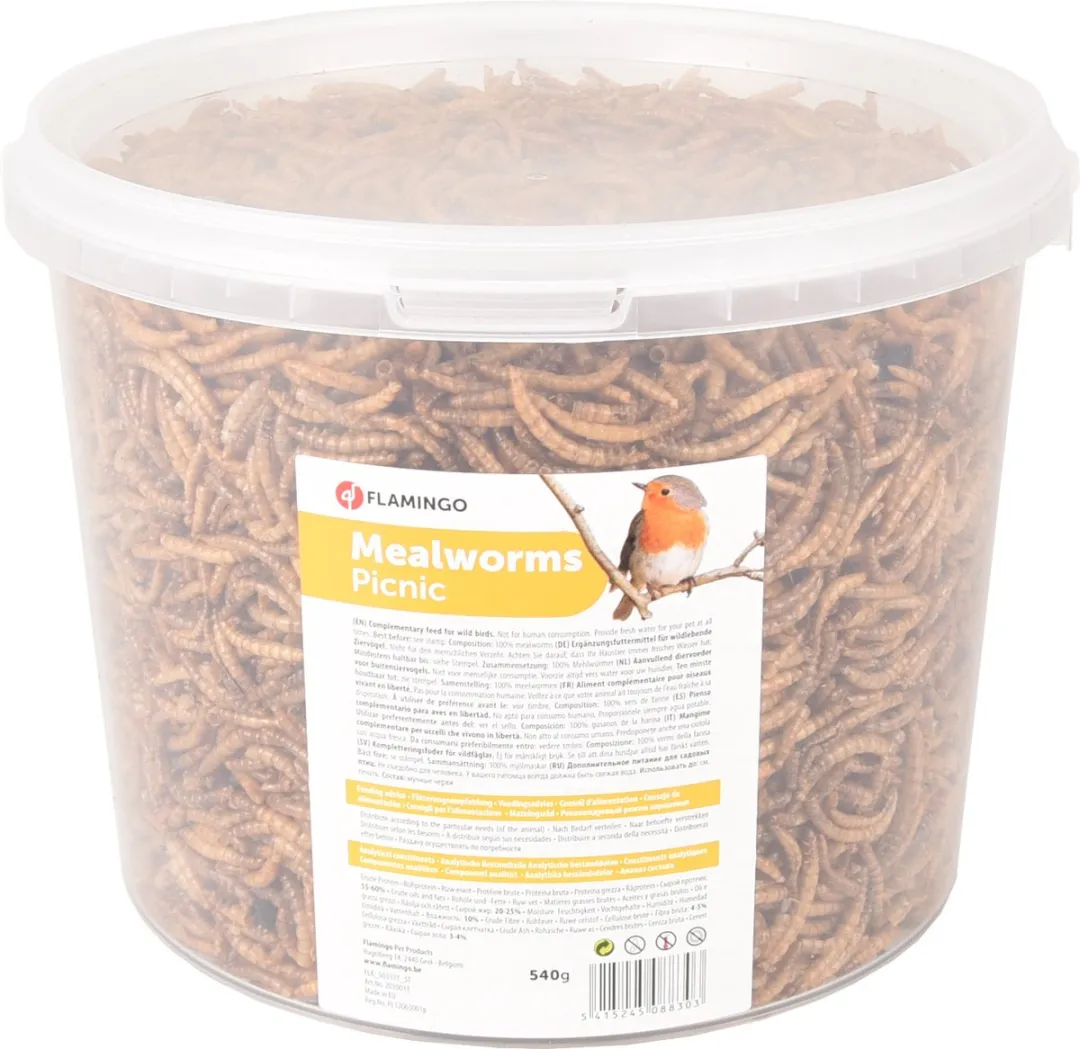 Flamingo Gedroogde Meelwormen 540g