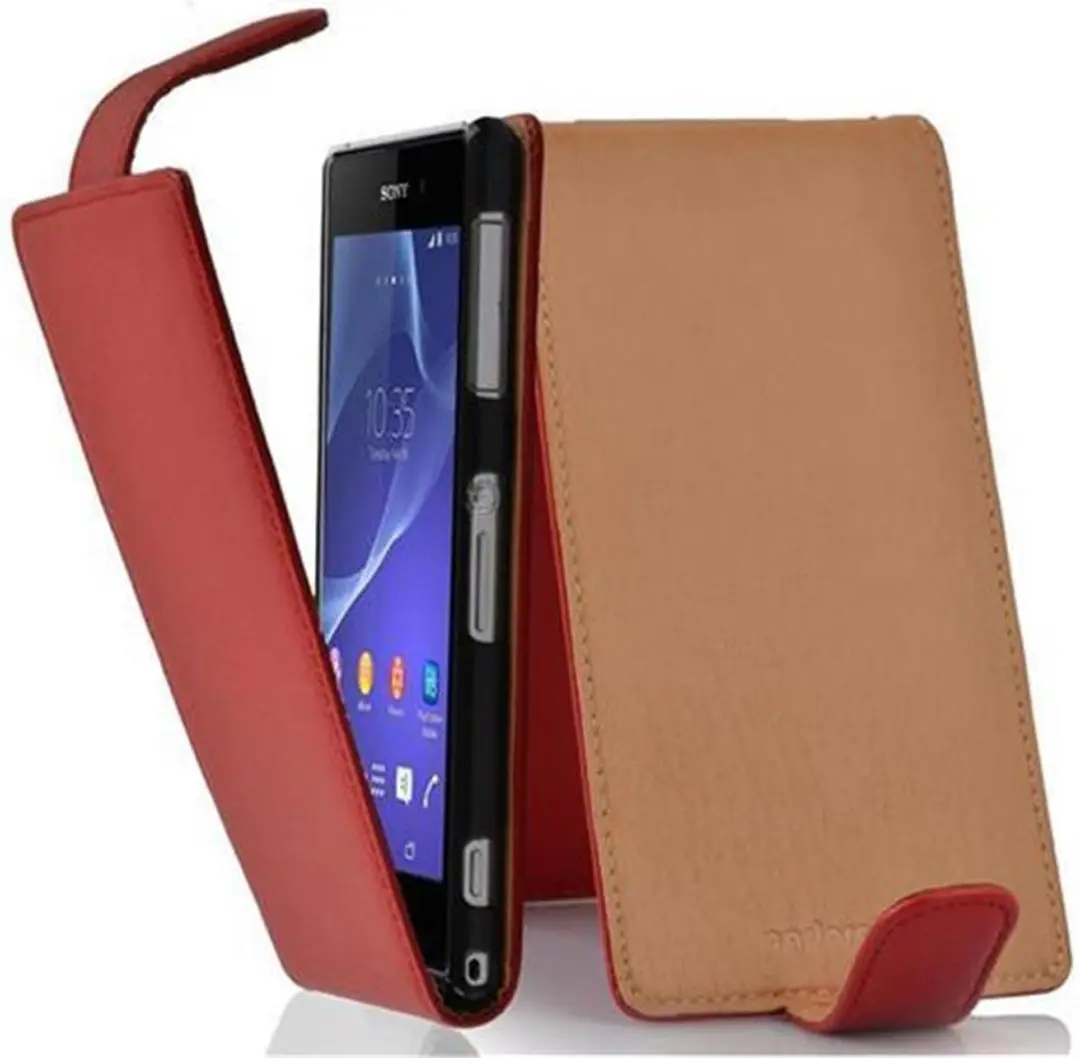 Cadorabo Hoesje geschikt voor Sony Xperia Z2 in INFERNO ROOD