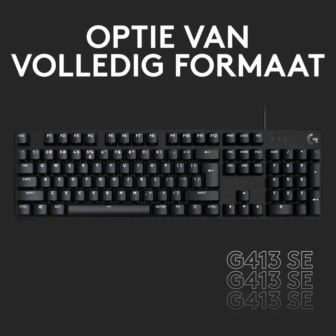 Logitech G G413 TKL Mechanisch Gamingtoetsenbord - Zwart