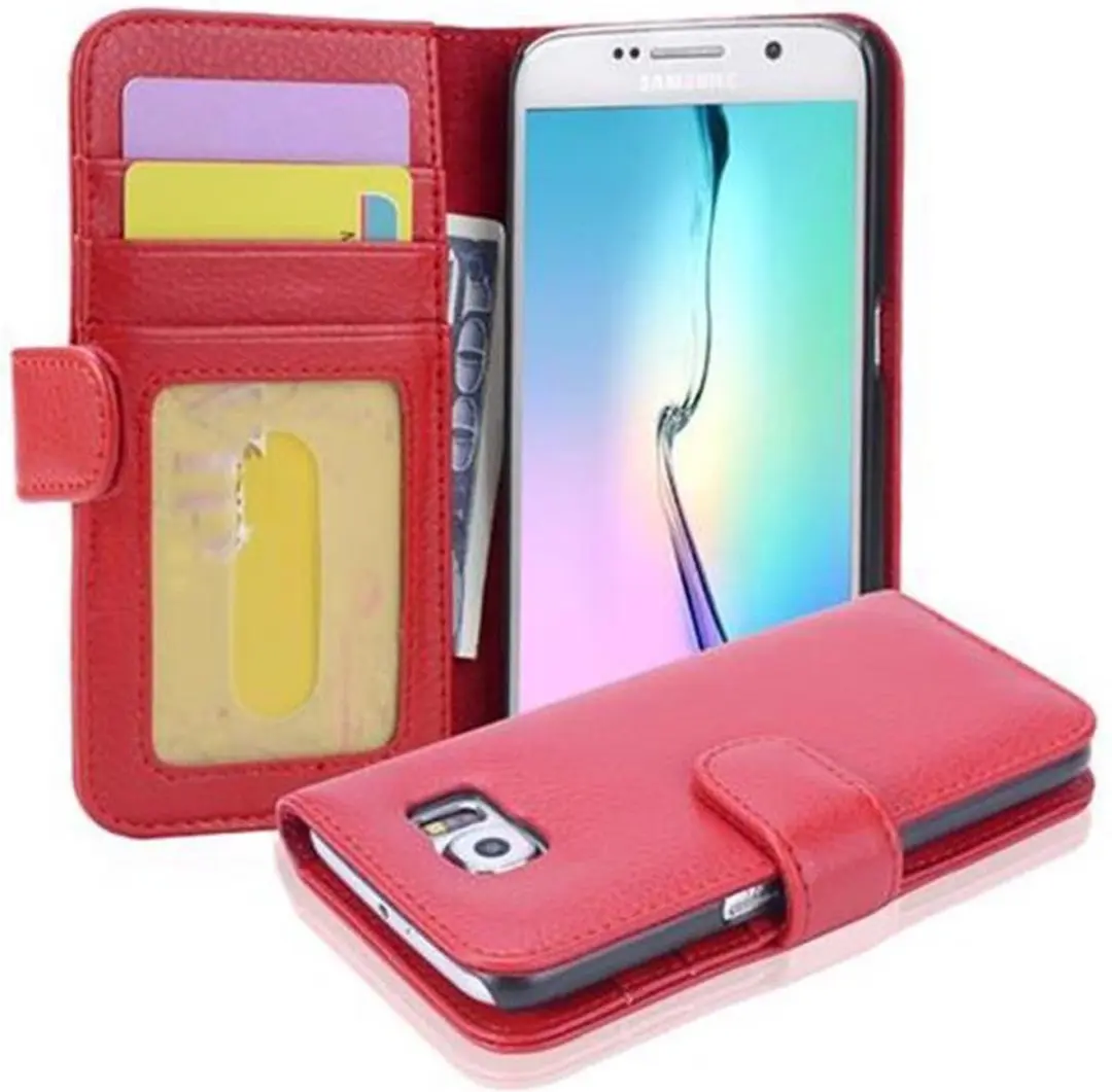 Cadorabo Hoesje geschikt voor Samsung Galaxy S6 in INFERNO ROOD