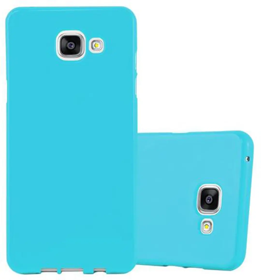 Cadorabo Hoesje geschikt voor Samsung Galaxy A5 2015 in JELLY LICHT BLAUW