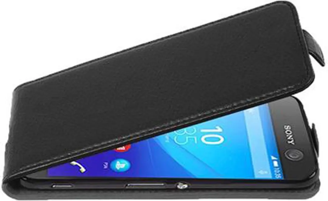 Cadorabo Hoesje geschikt voor Sony Xperia M5 in ZWARTE OXIDE
