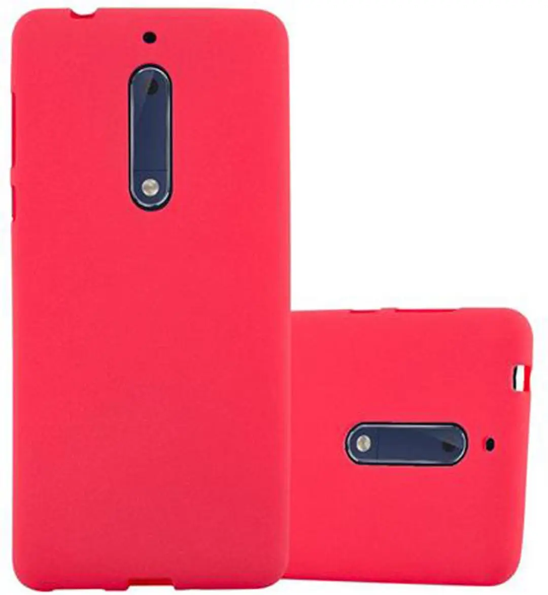 Cadorabo Hoesje geschikt voor Nokia 5 2017 in FROST ROOD