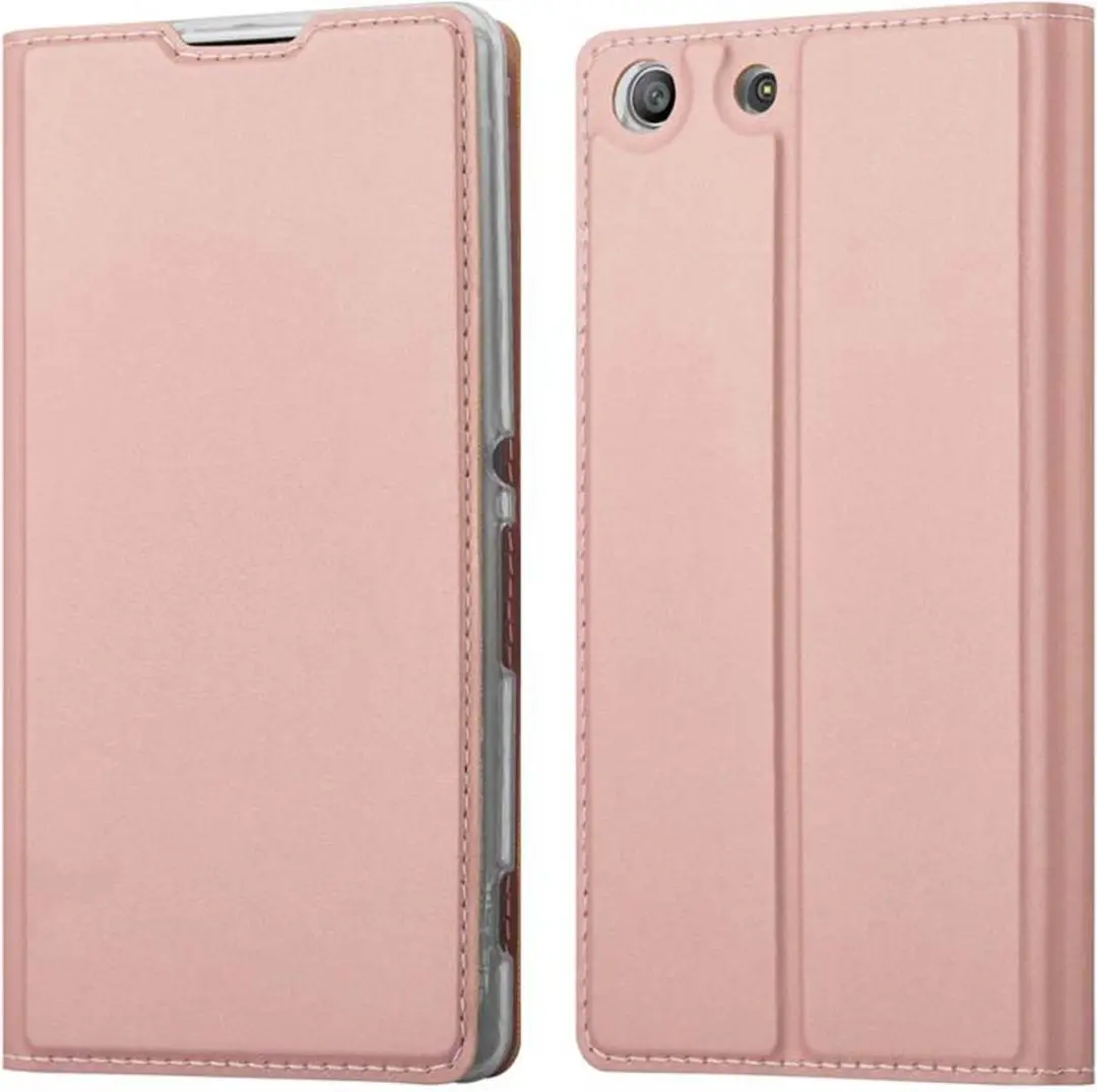 Cadorabo Hoesje geschikt voor Sony Xperia M5 in CLASSY ROSE GOUD