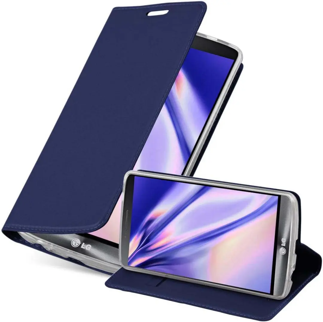 Cadorabo Hoesje geschikt voor LG G3 in CLASSY DONKER BLAUW