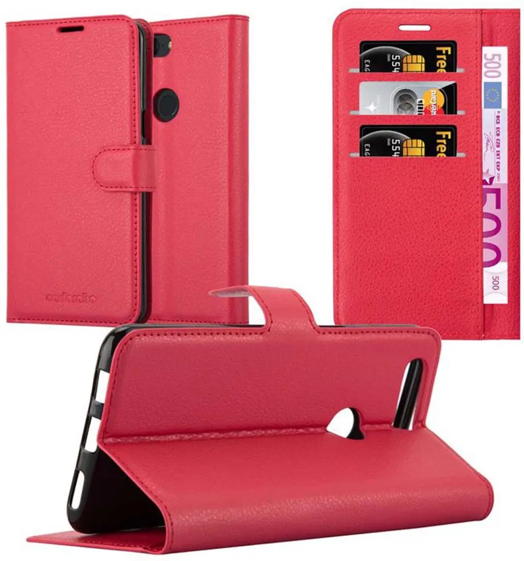 Cadorabo Hoesje geschikt voor OnePlus 5T in KARMIJN ROOD
