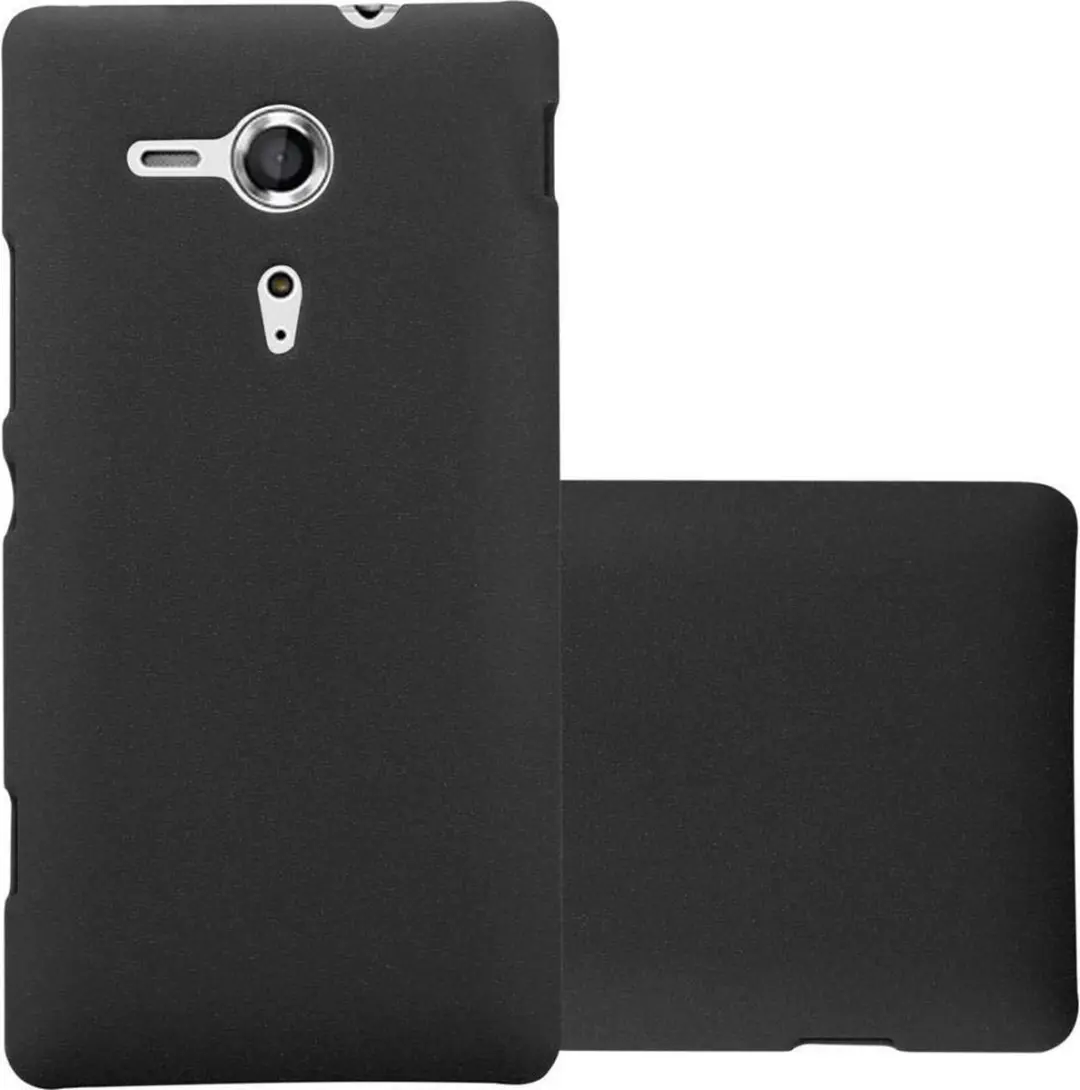 Cadorabo Hoesje geschikt voor Sony Xperia SP in FROSTY ZWART