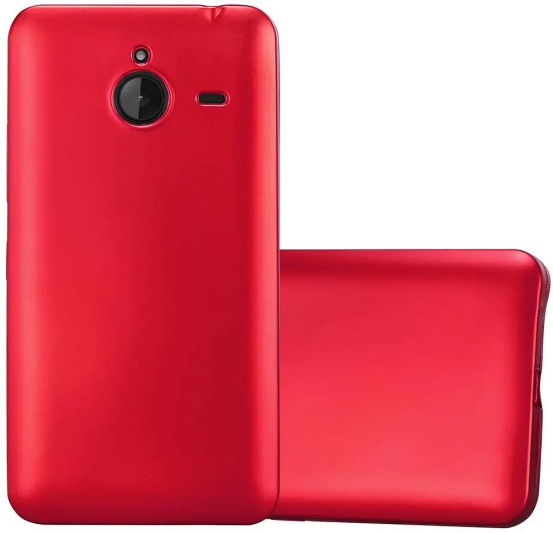 Cadorabo Hoesje geschikt voor Nokia Lumia 640 XL in METALLIC ROOD
