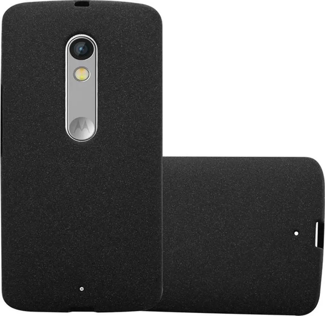 Cadorabo Hoesje geschikt voor Motorola MOTO X PLAY in FROST ZWART