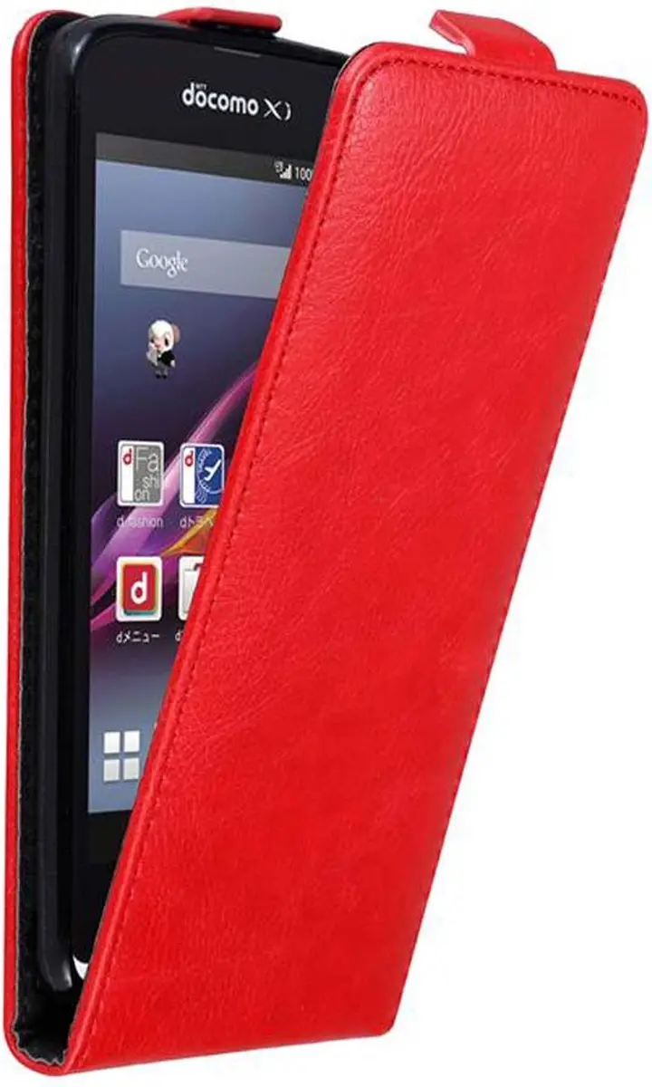 Cadorabo Hoesje geschikt voor Sony Xperia Z1 COMPACT in APPEL ROOD