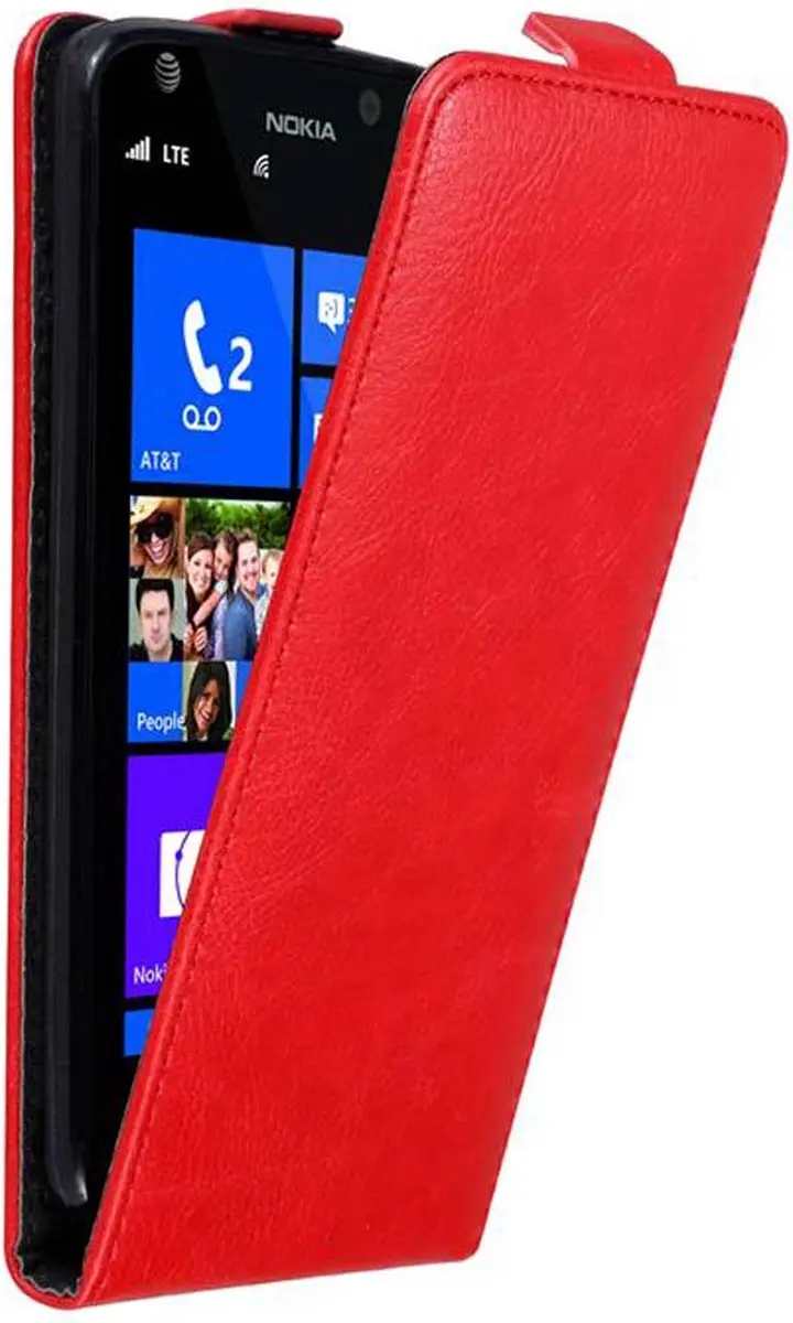 Cadorabo Hoesje geschikt voor Nokia Lumia 925 in APPEL ROOD