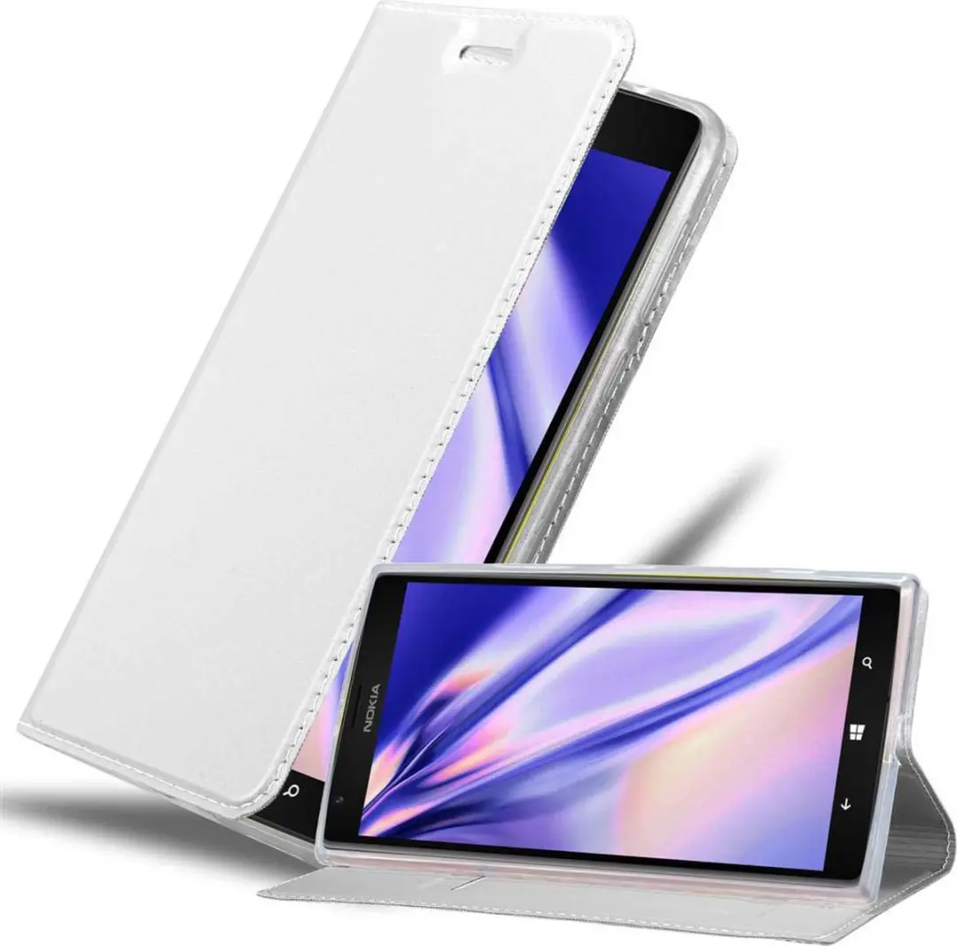 Cadorabo Hoesje geschikt voor Nokia Lumia 1520 in CLASSY ZILVER