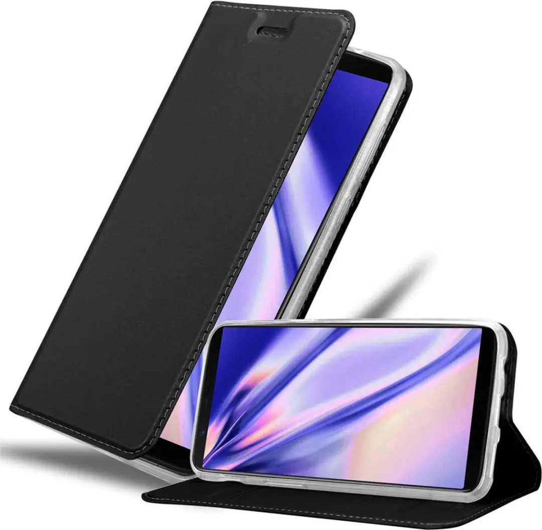 Cadorabo Hoesje geschikt voor OnePlus 5T in CLASSY ZWART