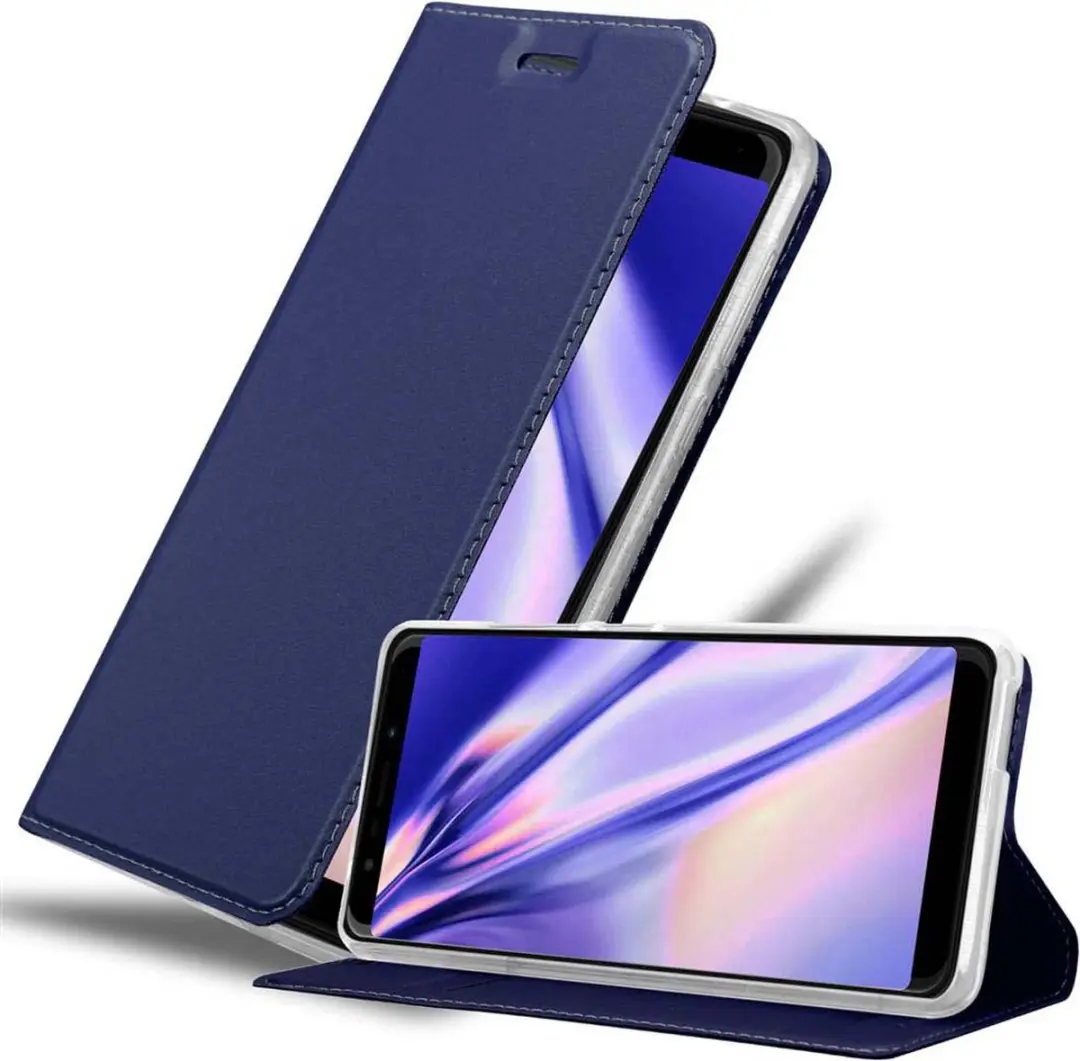 Cadorabo Hoesje geschikt voor WIKO VIEW GO in CLASSY DONKER BLAUW