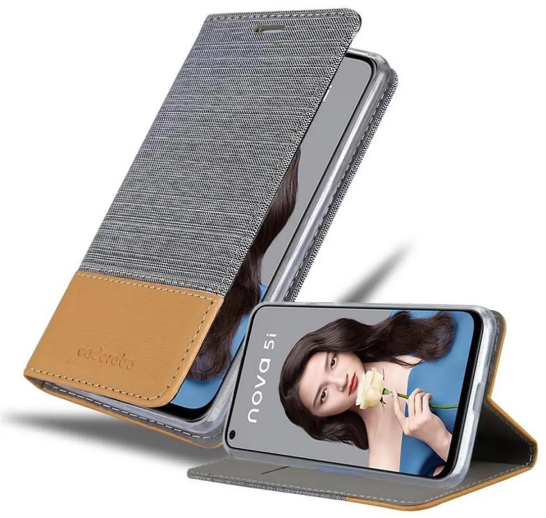 Cadorabo Hoesje geschikt voor Huawei NOVA 5i / P20 LITE 2019 in LICHTGRIJS BRUIN