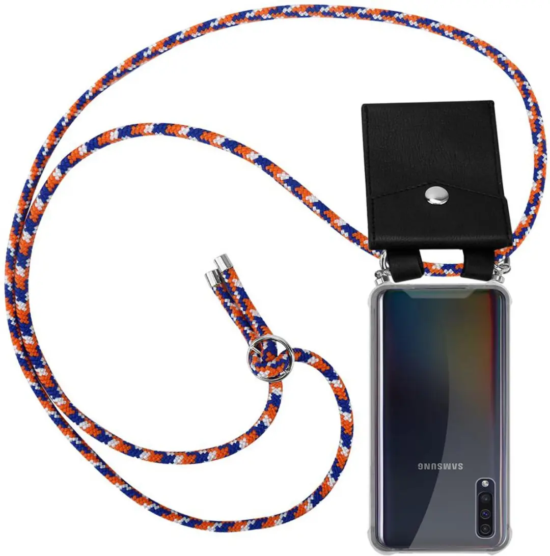 Cadorabo Hoesje geschikt voor Samsung Galaxy A50 4G / A50s / A30s in ORANJE BLAU