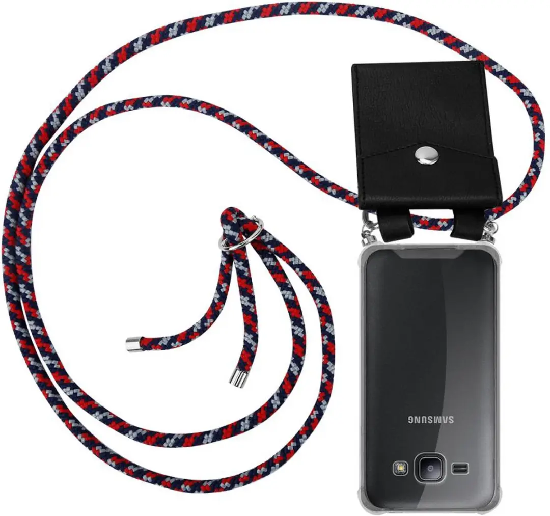 Cadorabo Hoesje geschikt voor Samsung Galaxy J1 2015 in ROOD BLAUW WIT