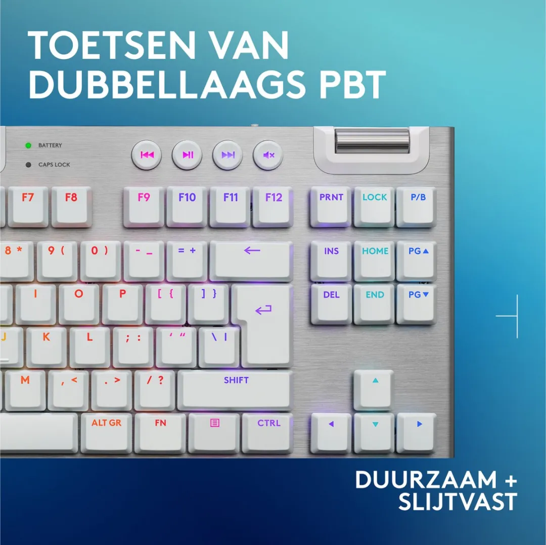 Logitech G G915 X Lightspeed TKL Gaming Toetsenbord - Wit - afbeelding 6 van 6