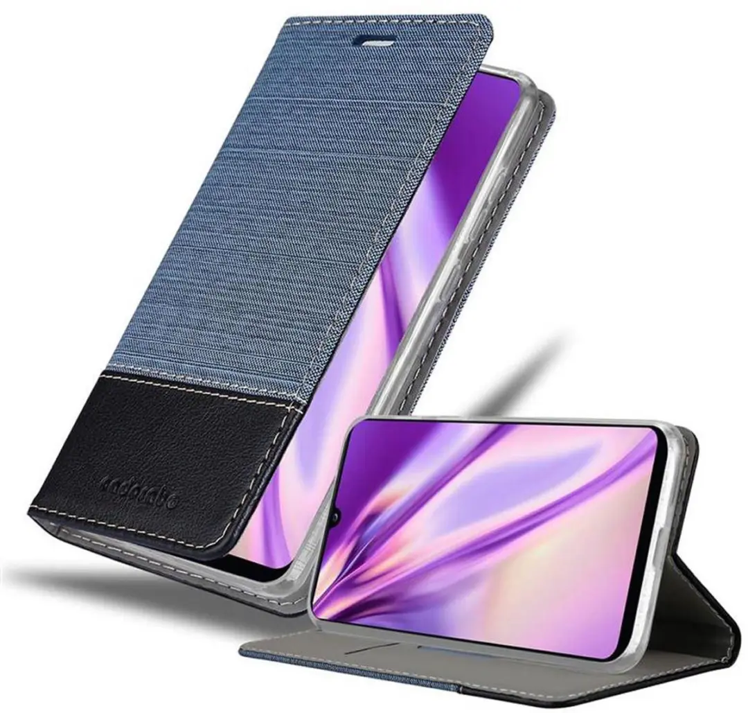 Cadorabo Hoesje geschikt voor Samsung Galaxy A31 in DONKERBLAUW ZWART