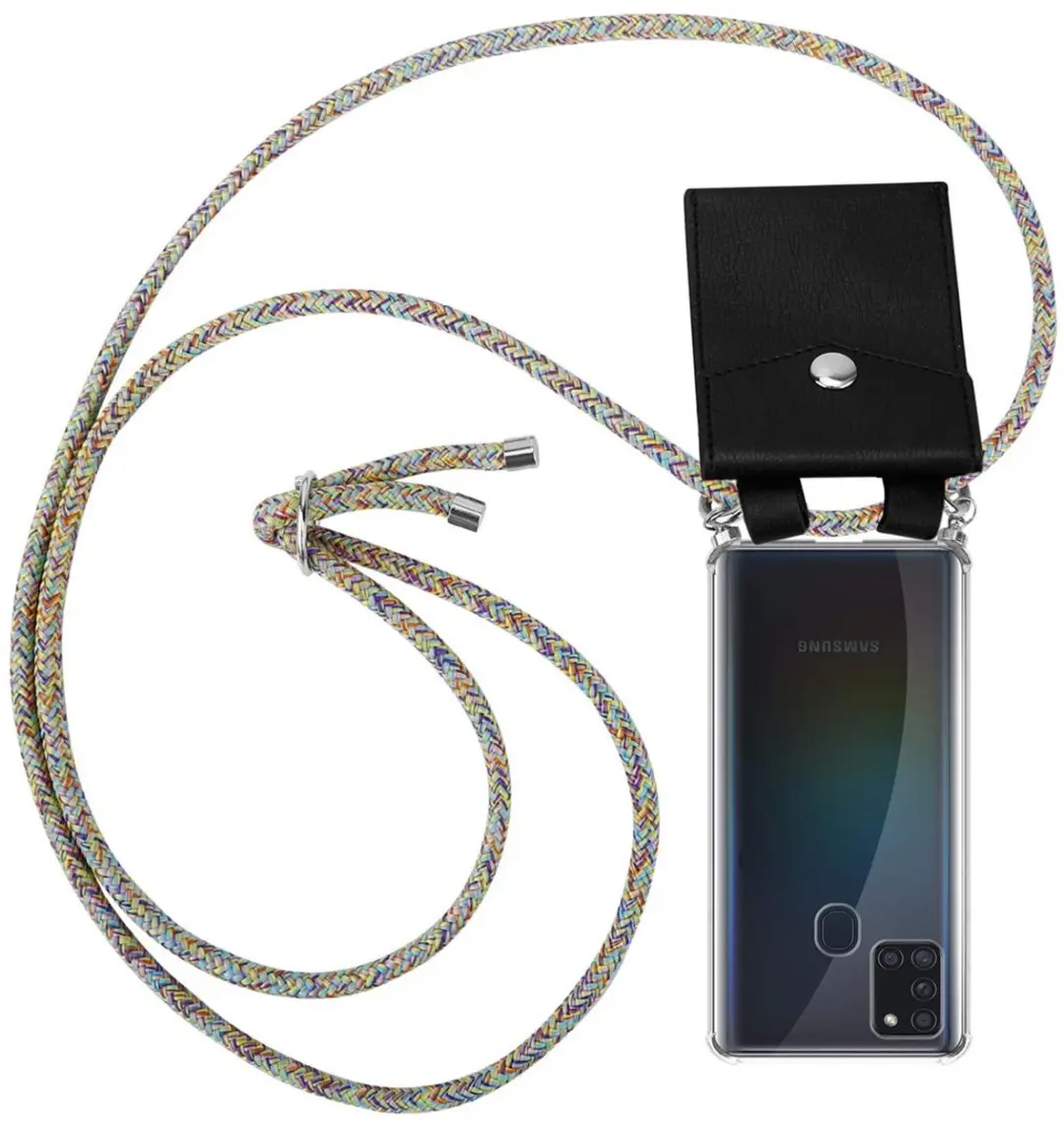 Cadorabo Hoesje geschikt voor Samsung Galaxy A21s in REGENBOOG