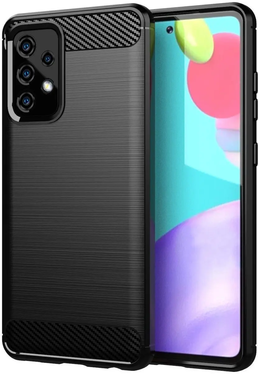 Cadorabo Hoesje geschikt voor Samsung Galaxy A52 (4G / 5G) / A52s in Brushed Zwa