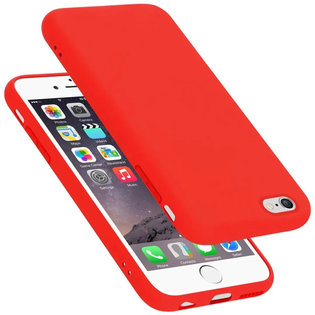 Cadorabo Hoesje geschikt voor Apple iPhone 6 PLUS / 6S PLUS in LIQUID ROOD