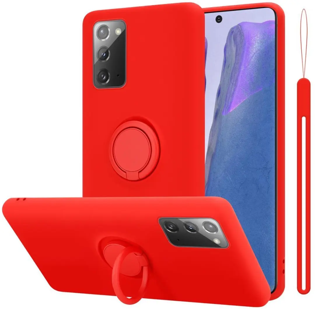 Cadorabo Hoesje geschikt voor Samsung Galaxy NOTE 20 in LIQUID ROOD