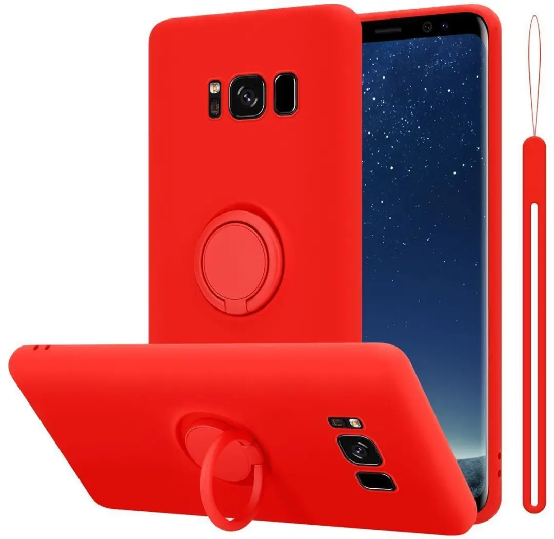 Cadorabo Hoesje geschikt voor Samsung Galaxy S8 in LIQUID ROOD