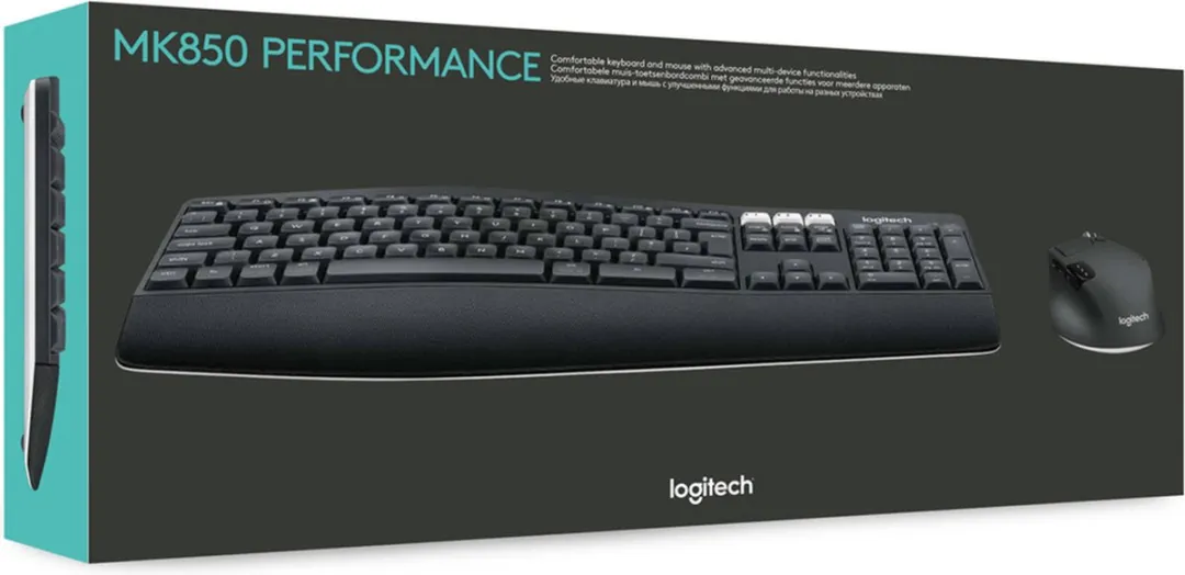 Logitech MK850 Performance Draadloos Toetsenbord & Muis - US QWERTY ISO - Zwart/Grijs