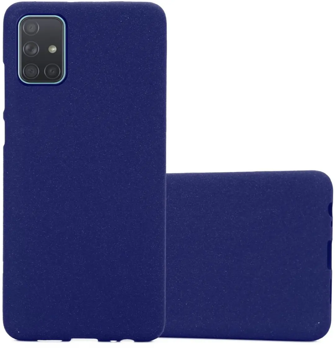 Cadorabo Hoesje geschikt voor Samsung Galaxy A71 4G in FROST DONKER BLAUW