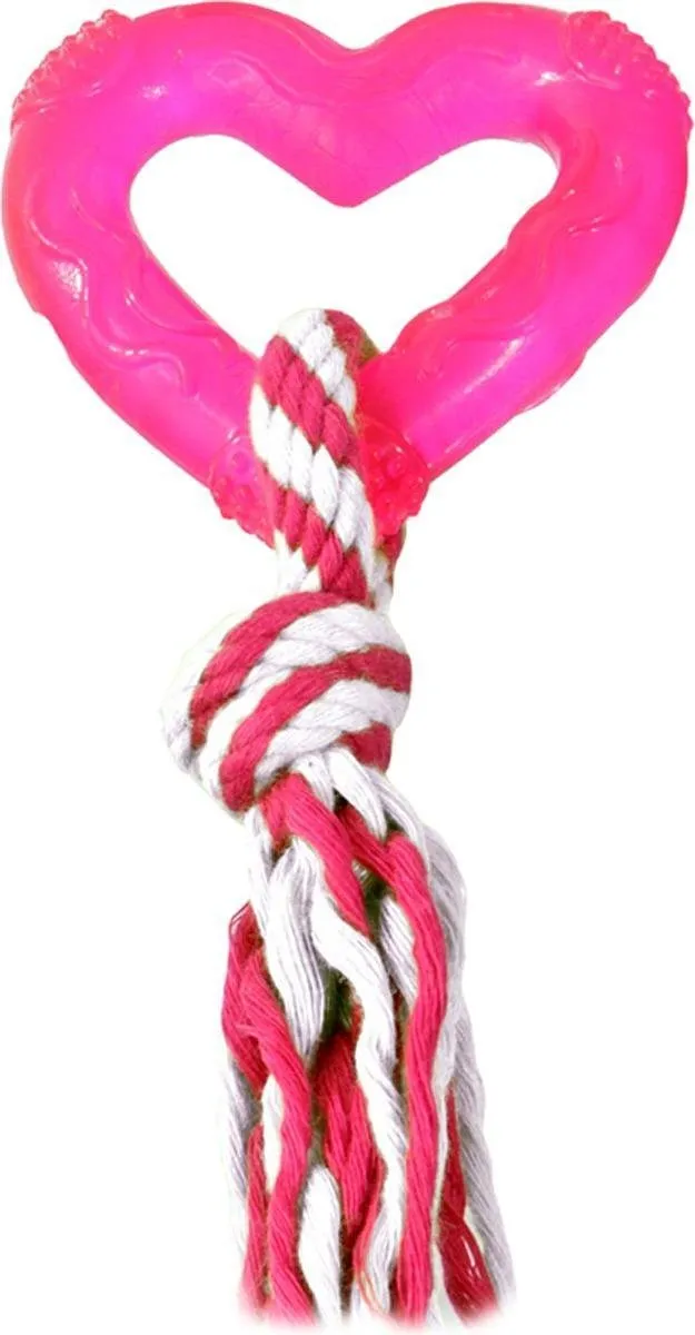 Flamingo Hondenspeelgoed Hart 14,5x8x3cm