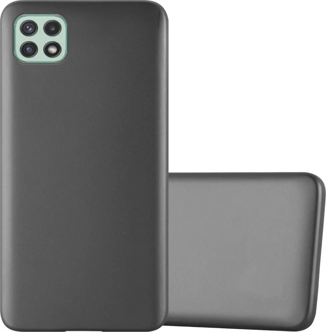 Cadorabo Hoesje geschikt voor Samsung Galaxy A22 5G in METALLIC GRIJS