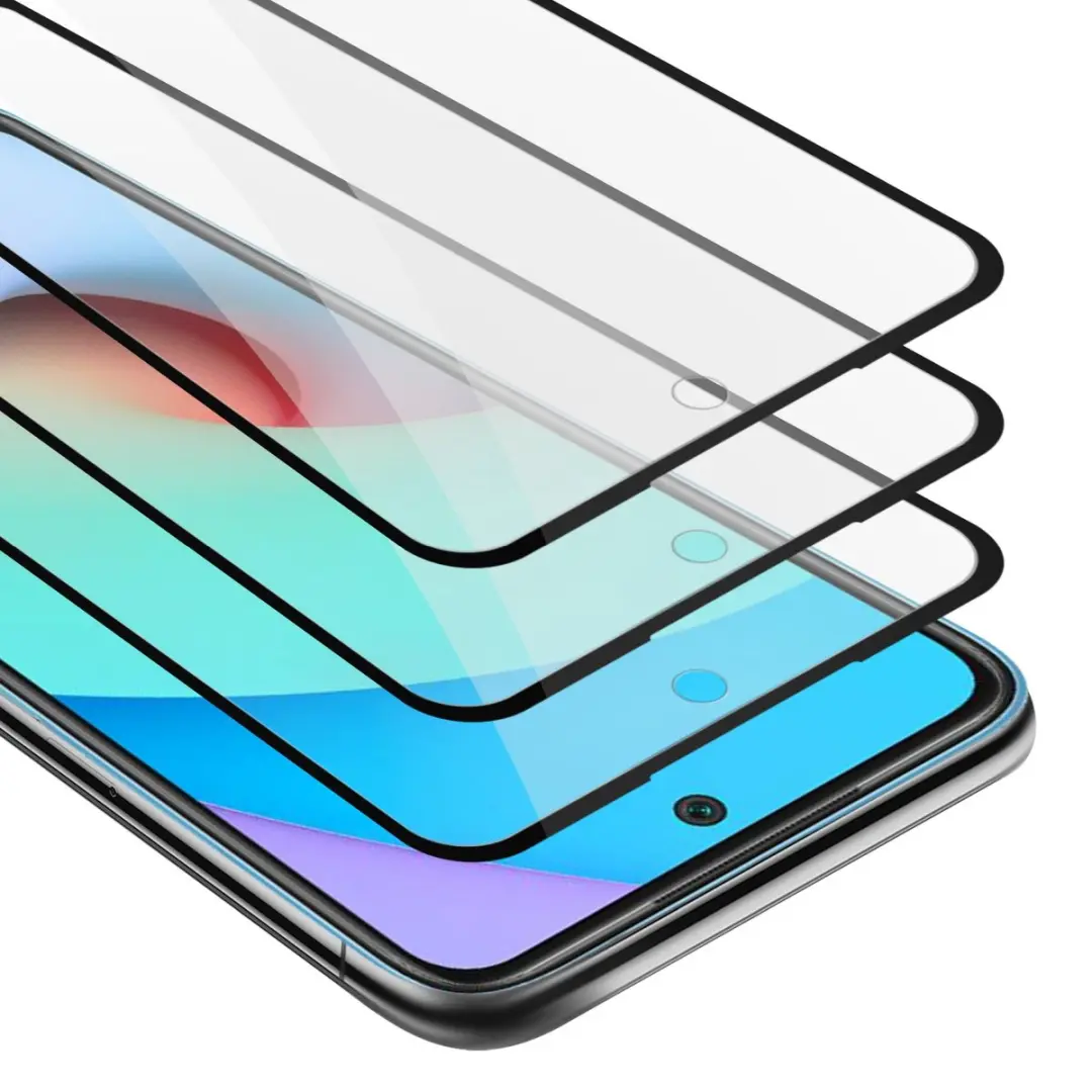 Cadorabo 3x Screenprotector geschikt voor Xiaomi RedMi 10 Volledig scherm pantse