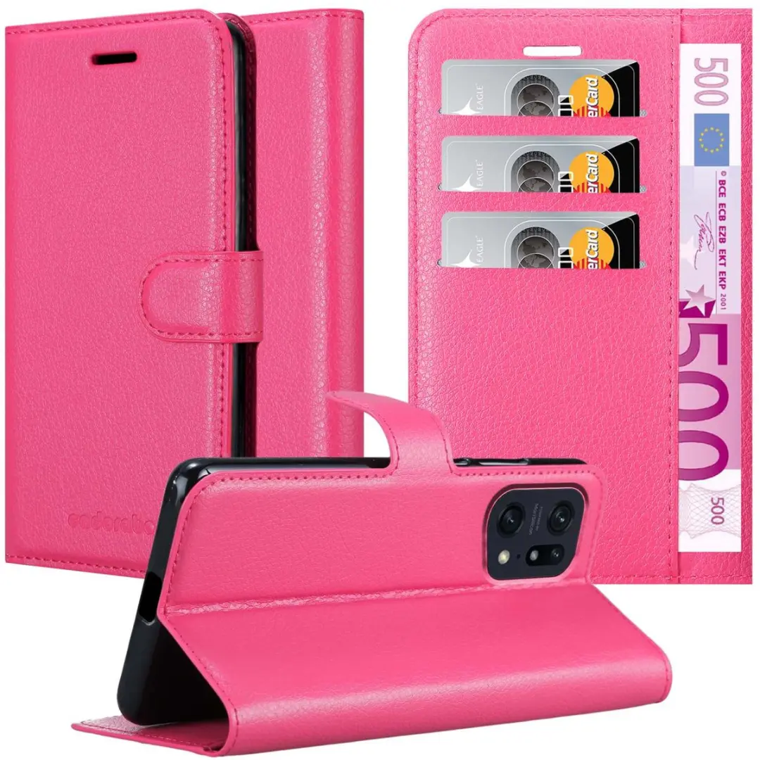 Cadorabo Hoesje geschikt voor Oppo FIND X5 PRO in KERSEN ROZE
