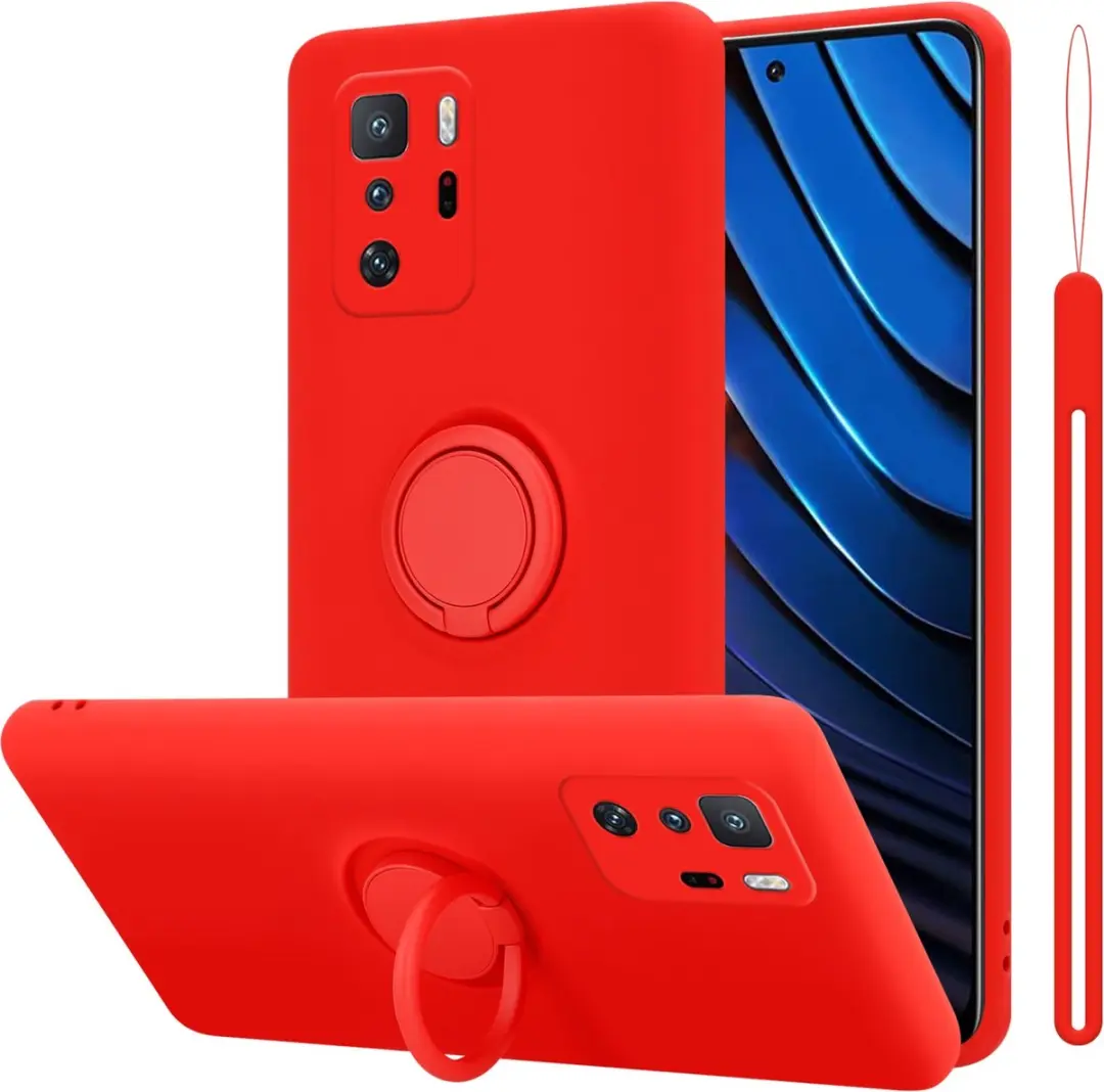 Cadorabo Hoesje geschikt voor Xiaomi POCO X3 GT in LIQUID ROOD
