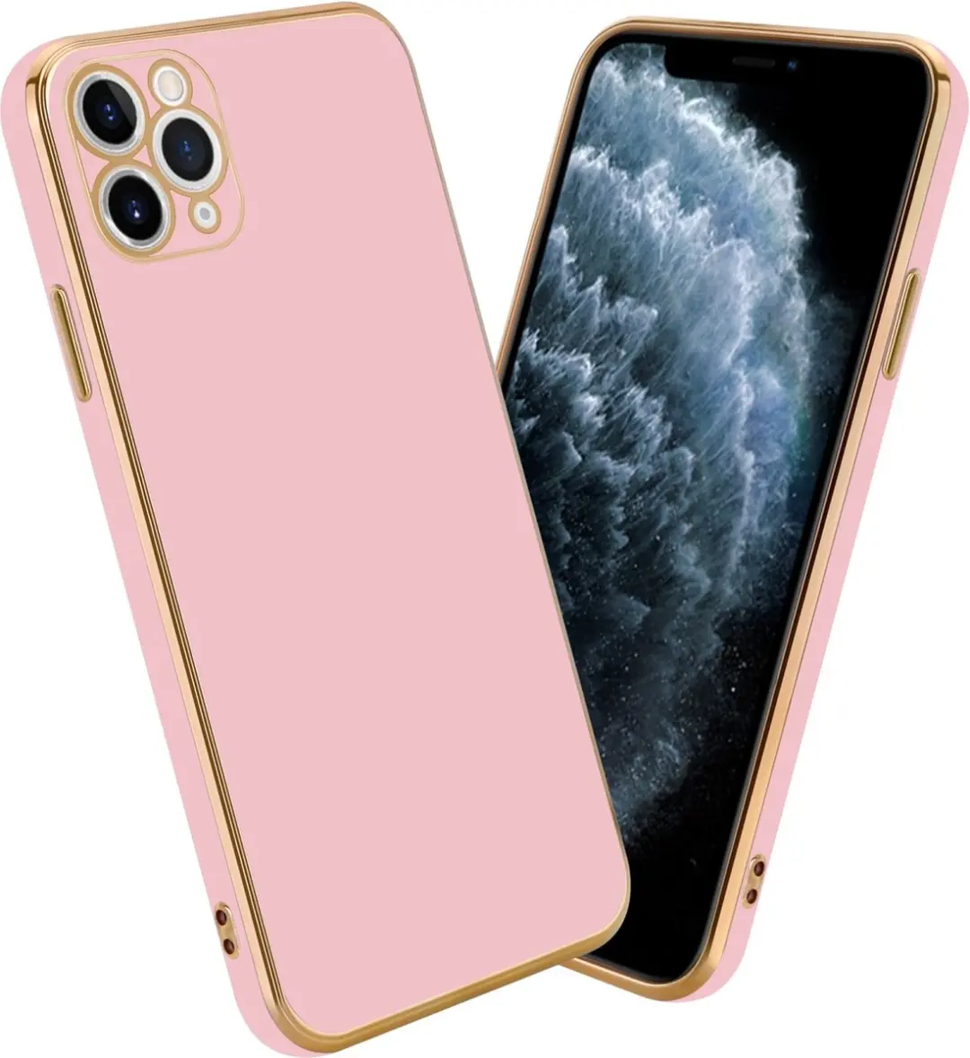 Cadorabo Hoesje geschikt voor Apple iPhone 11 PRO MAX in Glossy Roze