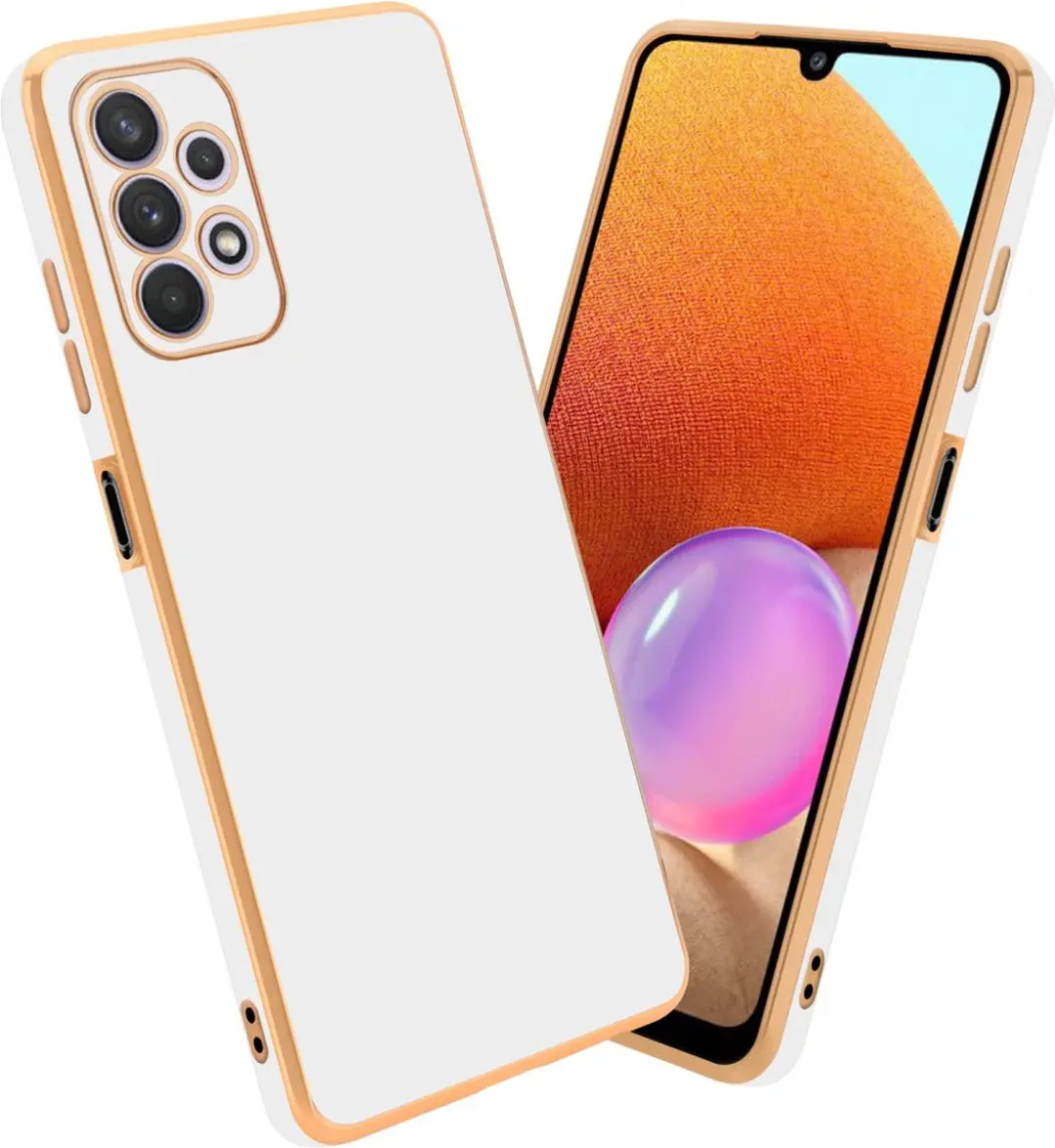 Cadorabo Hoesje geschikt voor Samsung Galaxy A32 5G in Glossy Wit