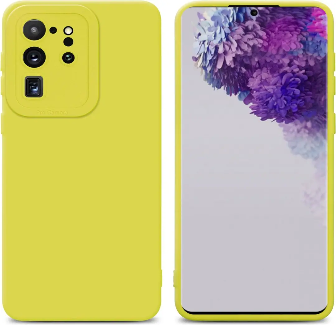 Cadorabo Hoesje geschikt voor Samsung Galaxy S20 ULTRA in FLUID GEEL