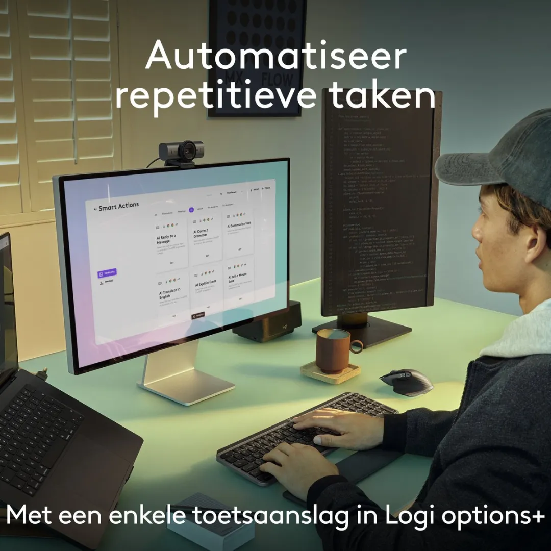 Logitech MX Keys S Combo - Toetsenbord & Muis - 7 Knoppen - Space Grey - afbeelding 6 van 6
