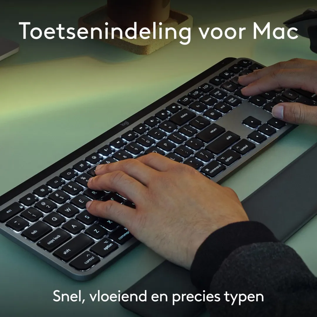 Logitech MX Keys S Combo for Mac - Draadloos Toetsenbord en Muis - Qwerty US INTL - Space Grey