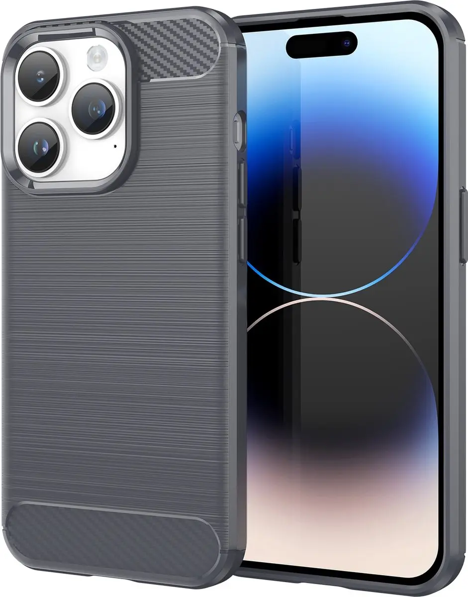 Cadorabo Hoesje geschikt voor Apple iPhone 14 PRO MAX in BRUSHED GRIJS