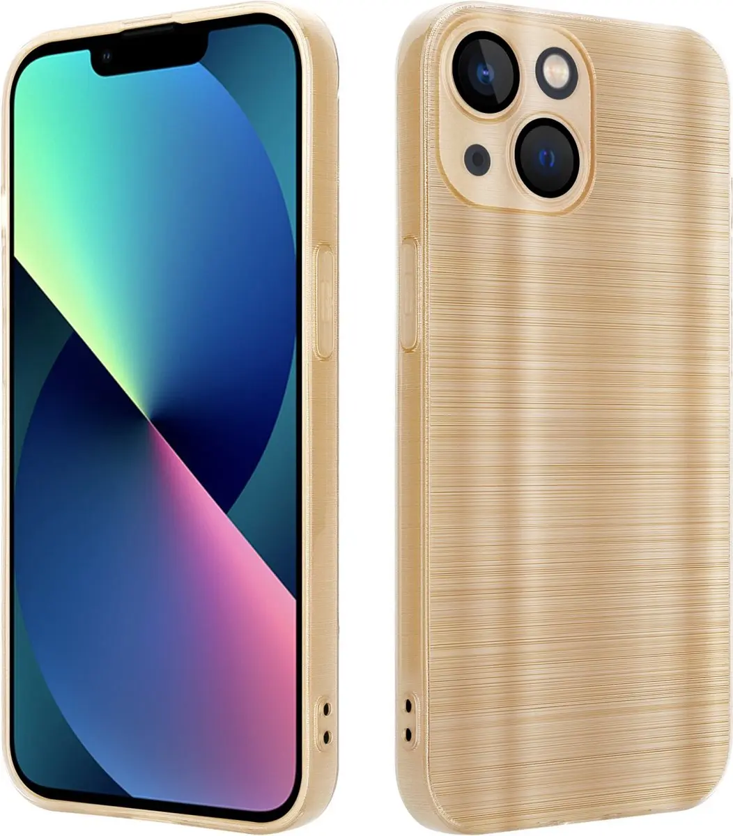 Cadorabo Hoesje geschikt voor Apple iPhone 14 PLUS in Brushed Goud