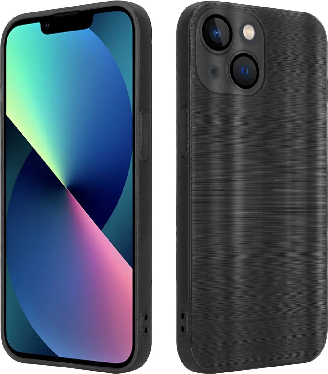 Cadorabo Hoesje geschikt voor Apple iPhone 14 PLUS in Brushed Zwart