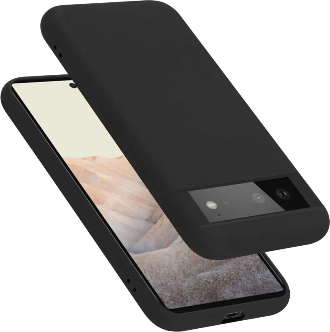 Cadorabo Hoesje geschikt voor Google PIXEL 6 in LIQUID ZWART