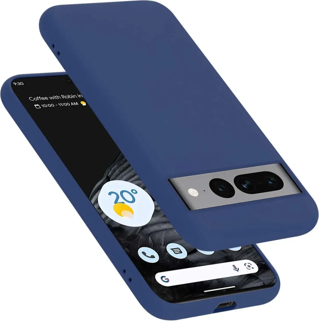 Cadorabo Hoesje geschikt voor Google PIXEL 7 PRO in LIQUID BLAUW